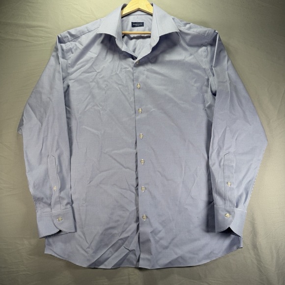 Proper Cloth Other - Proper Cloth Button Up Shirt Mens XL Blue Check Long Sleeve Non Iron Picnic